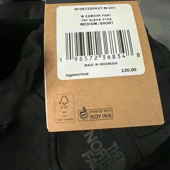 NWT THE NORTH FACE Women's Camden Soft Shell Pant in black Sz M short - Picture 5 of 5